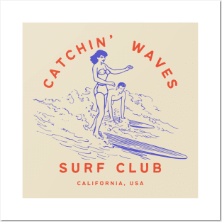 Vintage Surfing Surfer Posters and Art